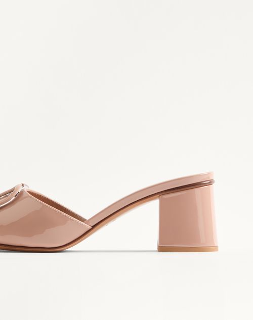 Valentino Garavani - Vlogo Signature Patent Leather Slide Sandal 60mm - Rose Cannelle - Woman - Sandals